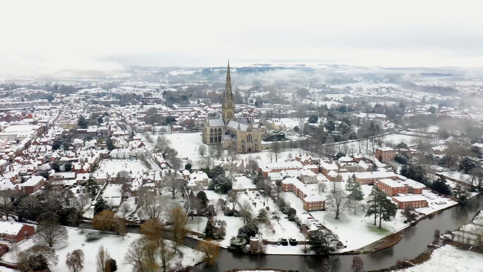 SSP Snowy Cathedral Aerial Big Ladder Photography